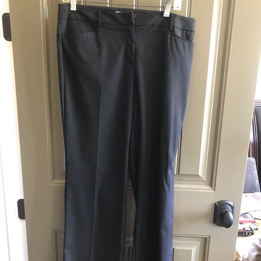 Black pin striped pants